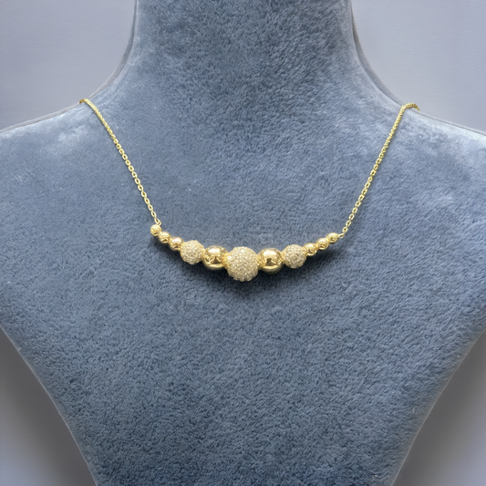 Modern tasarım taşlı altın kolye